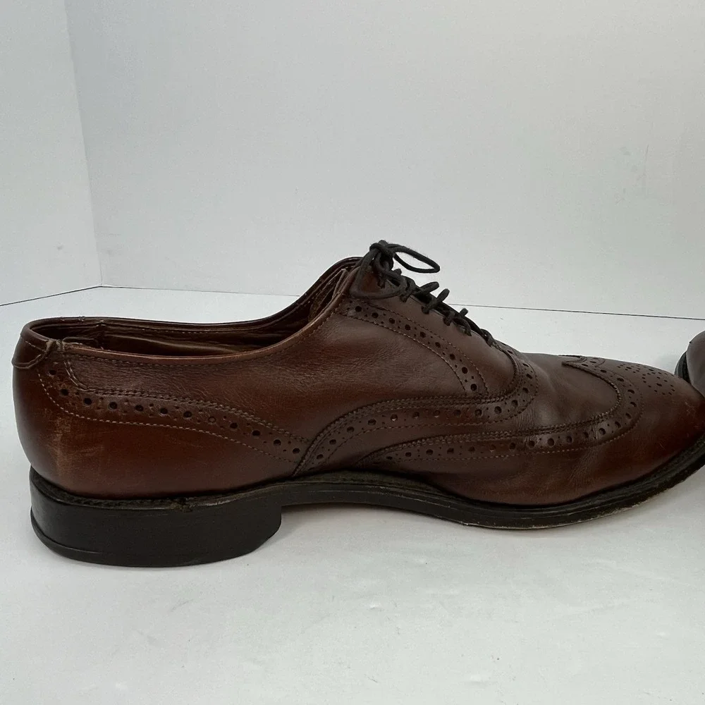 Allen Edmonds Chester Brown Leather Oxford Wingtip Dress Shoes Men's Size 8.5D